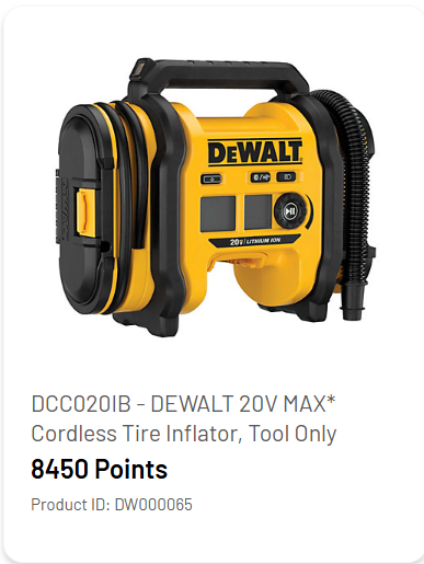 DEWALT Cordless Tire Inflator