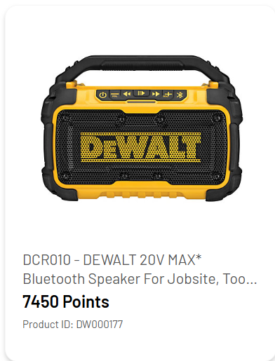DEWALT Bluetooth Speaker for Jobsites